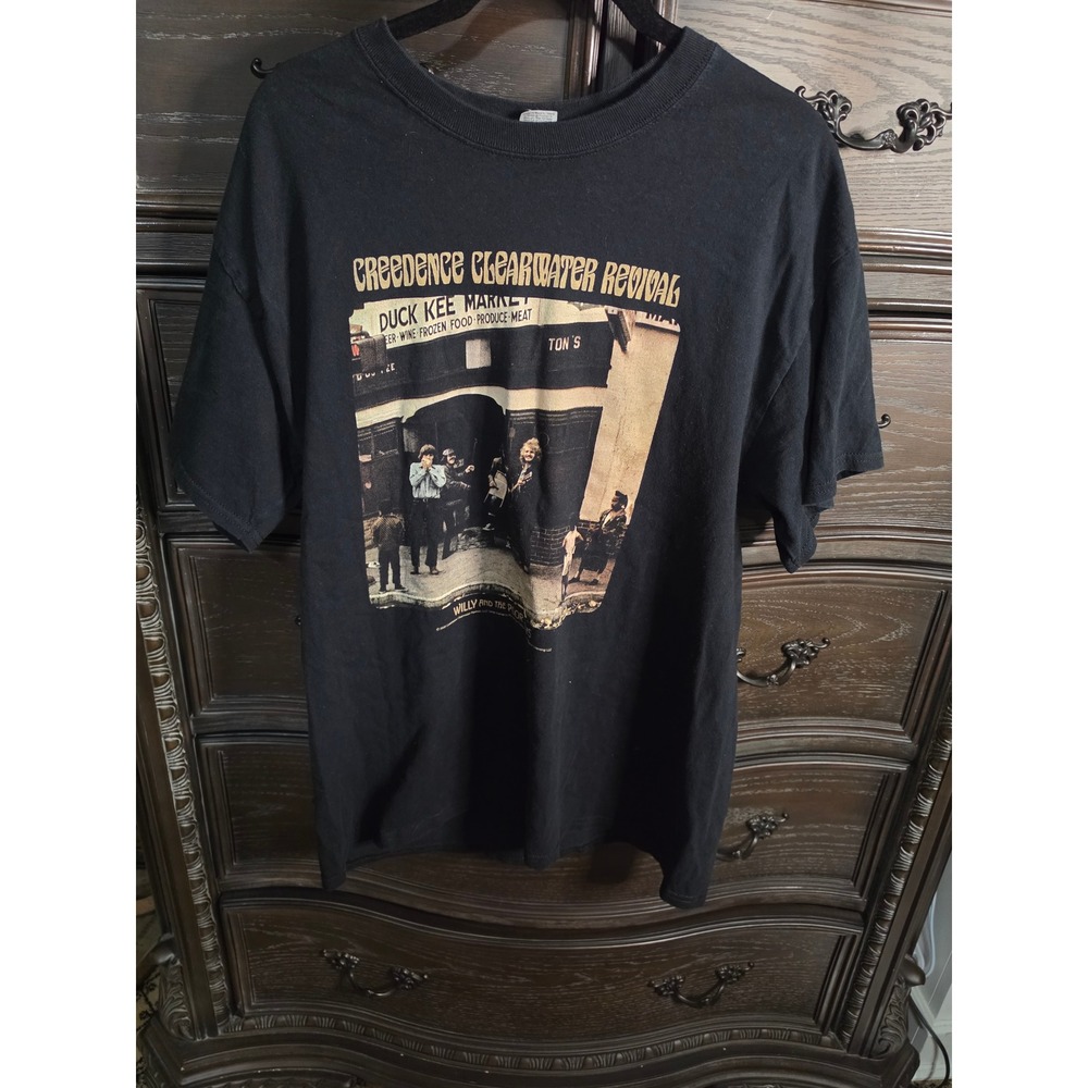 Creedence Clearwater Revival Willy and the Poor Boys Band T-Shirt Black Gildan